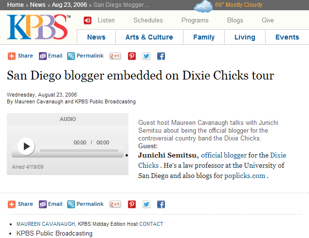 San Diego blogger embedded on Dixie Chicks tour   KPBS.org